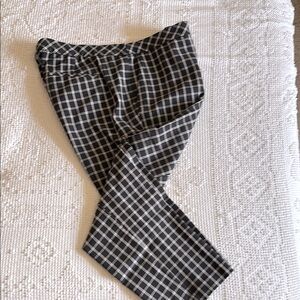 J Jill Premium, Size 16, Bi-Stretch black and white window pane plaid pants.